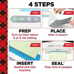 Scotch Thermal Laminating Pouches 5×7-inch, 5 Mil., Clear 100/PK