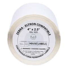 ZEBRA / ELTRON 4×2.5 (4″ x 2-1/2″) Direct Thermal Labels – (6) Rolls of 620