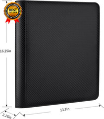 Toploader Binder, Holds 288 Toploaders, 9 Pocket Top Loader Binders with Sleeves