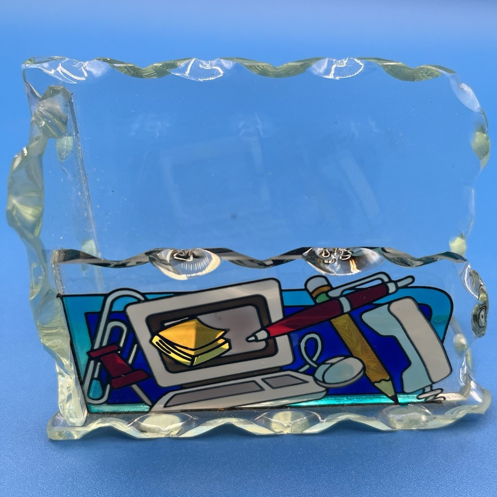Joan Baker Designs Glass Business Card Holder General Office BCH1024