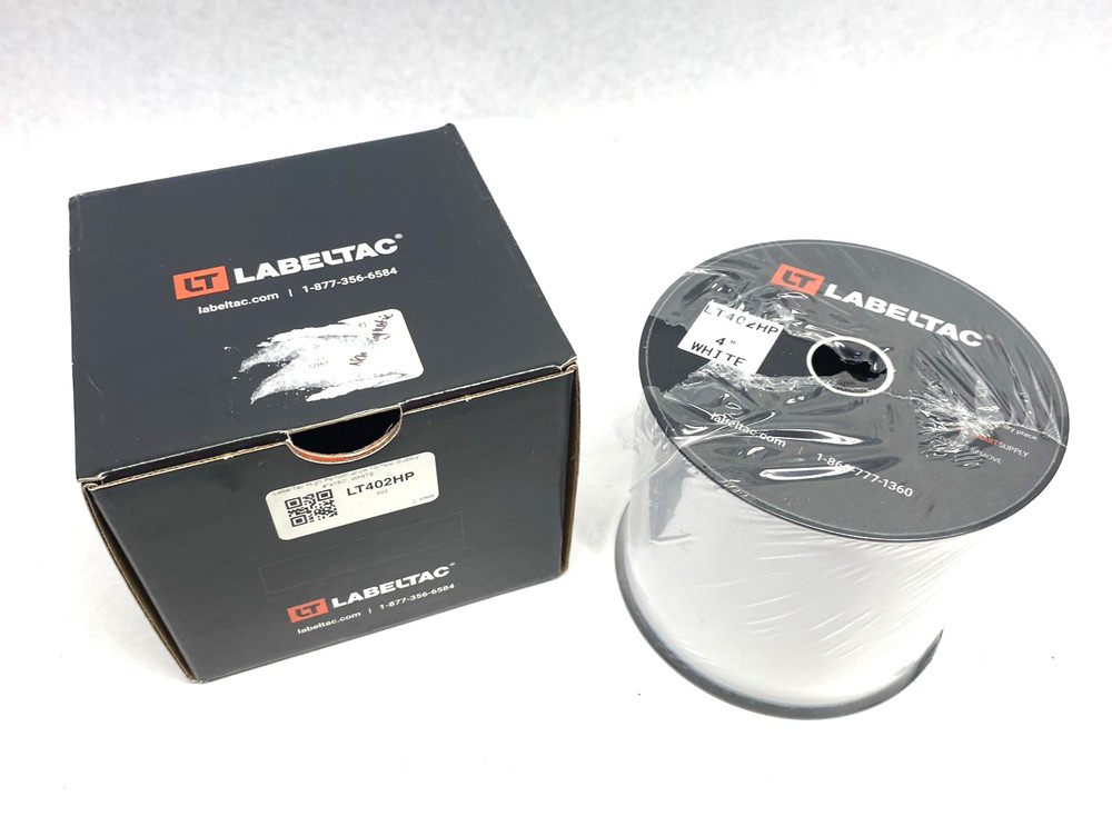 LabelTac LT402HP Pro Model High Perf. 10 Year Vinyl Label WHITE, 4″ X 150’/Roll
