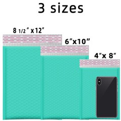#2 8.5×12 (8.5×11) Poly Bubble Mailer Padded Envelope Teal Color 5-1000 Pieces