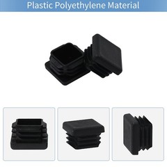 1 1×1 Square Tube End Cap Plastic Plugs 12 Pack, 1×1 1 Inch Square Tubing Plu…