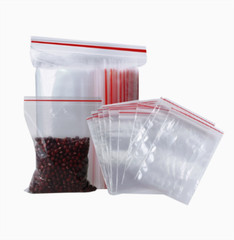 Clear PE Zip-lock Bags Plastic Grip Self Seal Resealable Food Grade Storage Bags