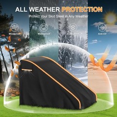 900D Mini Skid Steer Loader Cover, Heavy Duty Waterproof Mini Open Cab Skid Stee