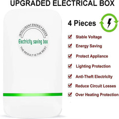 4PC Electricity Saving Box, Energy Saving Device Smart, save Plug Power Saver Vo