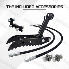 L-Shaped Bracket Hydraulic Thumb Clip For Mini Excavators Attachments 3-Holes