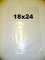 8 Reclosable Plastic Storage Bags 18”x 24” Clear 2 Mil LARGE Zip-Top Bags