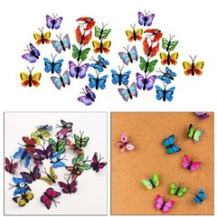 30x Butterfly Push Pins Foam Board School Marking Decorative Thumb
