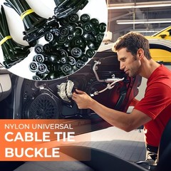 50pcs，100pcs Nylon Universal Cable Tie Buckle Heavy Duty Self-Locking Free Ship