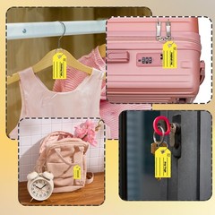 250 Pcs Yellow Key Tags with Labels and Rings: 1.38 X 2.76 Inches, 250 Labels, C