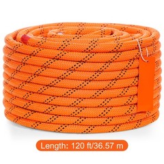 VEVOR Arborist Tree Climbing Rope Double Braid Polyester 1/2″ x 120′ 48-Strand