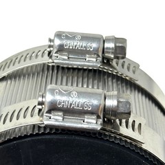 Flexible No Hub 3×2 Pipe Coupling 3 in to 2 in Reducer Coupler with Twin Clamps