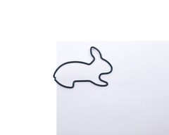 100 Count Bag Shaped Paper Clips Black Rabbit Clips by Butler in the Home