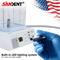 SANDENT Brushless LED Electric Micro Motor 1:5 Handpiece Optic LED Contra Angle