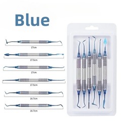 6 Pcs Dental Composite Resin Filling Tool Set Titanium Plated Spatula