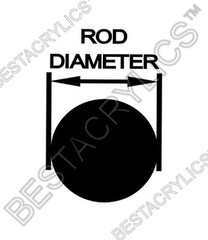 SOLID OPAQUE WHITE ACRYLIC PLEXIGLASS LUCITE ROD 1” DIAMETER 18” INCH LONG clear