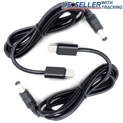 2pcs USB C Type-C 9V 12V 15V 20V PD Trigger 3ft Power Cable 5A DC 5.5 x 2.1mm