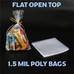 4×5″ Clear Poly Bags Lay-Flat Open Top End 1.5-Mil Case LDPE Plastic Packaging