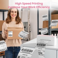 Phomemo Bluetooth Thermal Label Printer, 241BT 4X6 Wireless 4×6, PINK