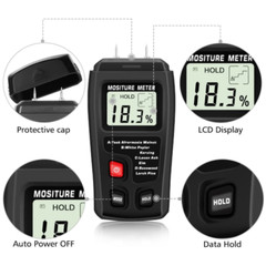LCD Wood Moisture Tester Meter Detector Firewood Paper Cardboard