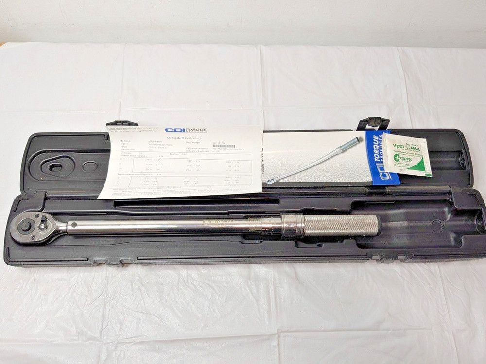 CDI Micrometer Torque Wrench 1/2″ Drive 20.0 Ft Lb Min 150.0 Ft Lb Max 1503MFRMH
