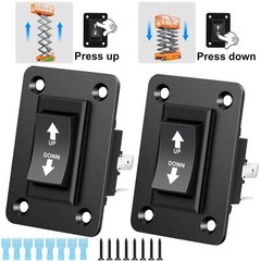 30A DPDT Momentary Reverse Switch, Up Down Polarity Reversing Switch for Trailer