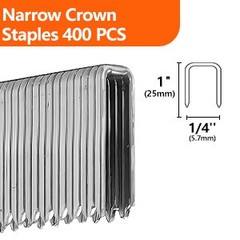 2000-Count 18 Gauge 1/4 Inch Narrow Crown Staples (1/2″+3/4″+1″+1-1/4″+1-1/2″),