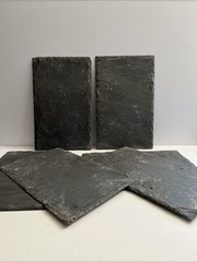 New 6 pieces Natural Slate Tile Roofing Dark Gray Pre Drilled Size 10″ x 16″