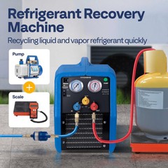 Portable Refrigerant Recovery Machine R1234yf R32 3/4HP AC HVAC Recycling Tool