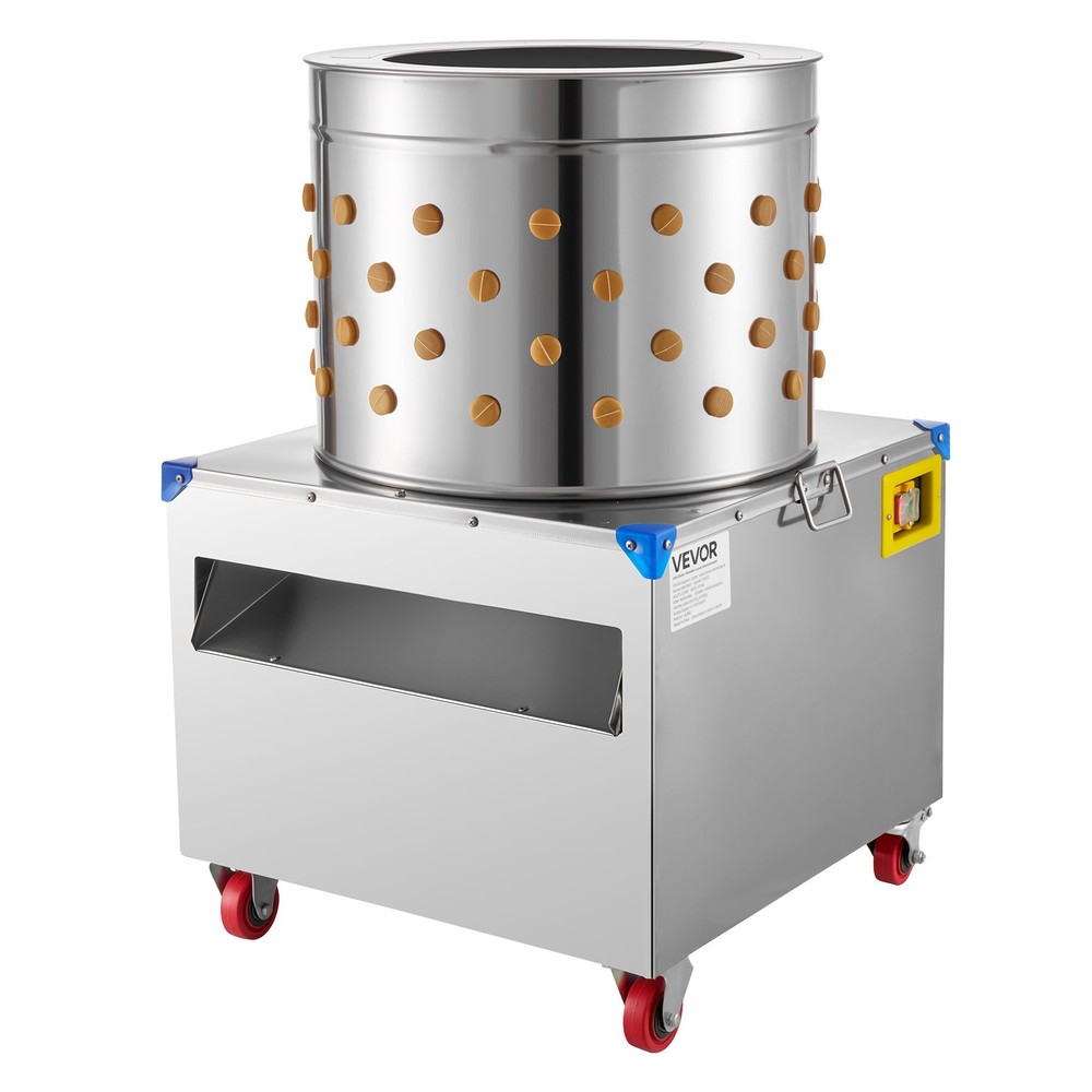 VEVOR 19.7″ Electric Chicken Plucker Machine 1500W & 275RPM 106 Fingers & Wheels