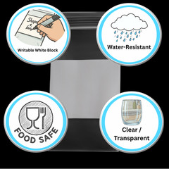 2 Mil Reclosable Bag 12″ x 15″ Writeable White Block Water Resistant 1000 Pcs