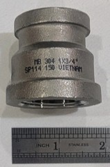 STAINLESS STEEL MB304 1″X3/4″ Reducing coupling SP114 Vietnam Lot of 3!
