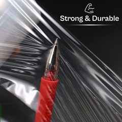 Extended Core Stretch Wrap Shrink Film Clear 5″ x 1000′ 80 Gauge 12 Rolls