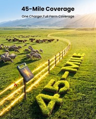 Solar Powered Electric Fence Day Night 45 Mile 1.0J Solar Electric Fence Charger