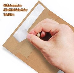 A7 Brown Kraft Envelopes Self Seal 100 Pack 120 GSM， Printable 5×7 Envelopes for
