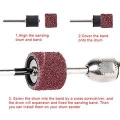 AUSTOR Aluminum Oxide Sanding Drum Set with Free Box Original Version