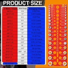 57 Nut and Bolt Thread Checker Thread Checker Standard and Metric