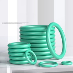 Metric Vitons Rubber FKM O Ring Seals 2.2mm Cross Section 2.4mm-75.6mm ID