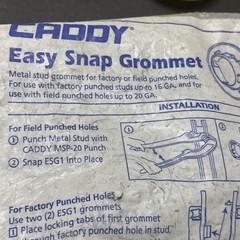 22- Caddy EASY SNAP Gromet ESG1, Yellow, Open Package