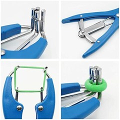 Livestock Castration Bander with 100 Pieces Castrator Rings for Lambs and