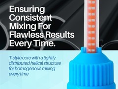 Mixing Tips 10:1 Ratio 5.7cm Crown & Bridge Impression, 50-Pack Blue/Orange