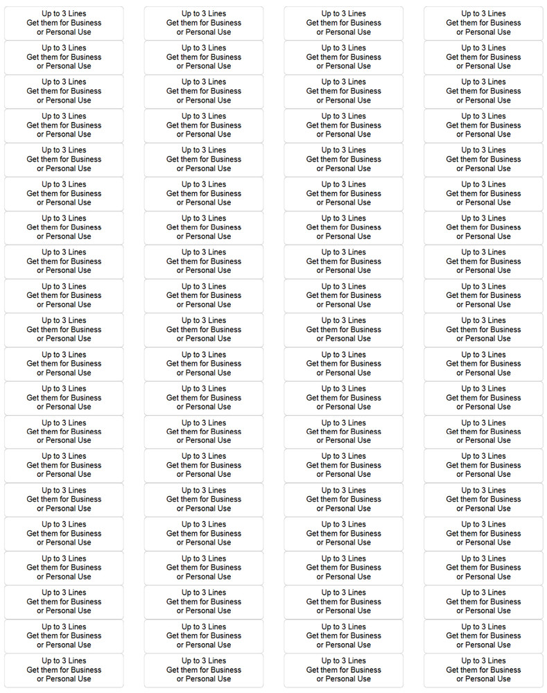80 Personalized Return Address Labels Custom Printed Self-Adhesive 1/2 x 1 3/4