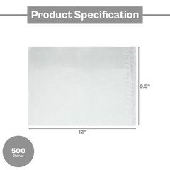 9.5″x 12″ Clear Face Packing list Envelopes Enclosed Slip Pouches 500 Pcs