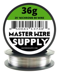 MWS – Nichrome 80 – 25 ft 36 Gauge Round Wire