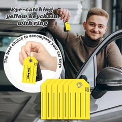 250 Pcs Yellow Key Tags with Labels and Rings: 1.38 X 2.76 Inches, 250 Labels, C