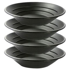 Sluice Monkey (4) 10″ PANNING Gold Pans – Black