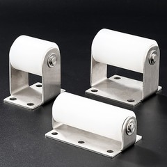 Perforated Bracket Guided Nylon Bearing Mobile Door Pulley Positioning Roller