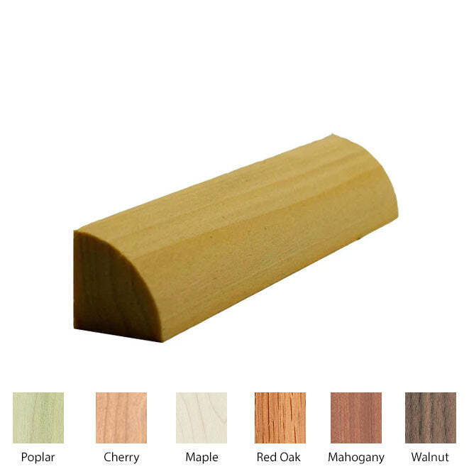 EWQR12 Quarter Round 3/4″ Moulding Trim, 3/4″ x 3/4″ Unfinished Solid Hardwood T