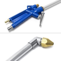 QWORK Air Blow Gun Pneumatic Engine Cleaning with 4Ft Hose, 1 pc, blue